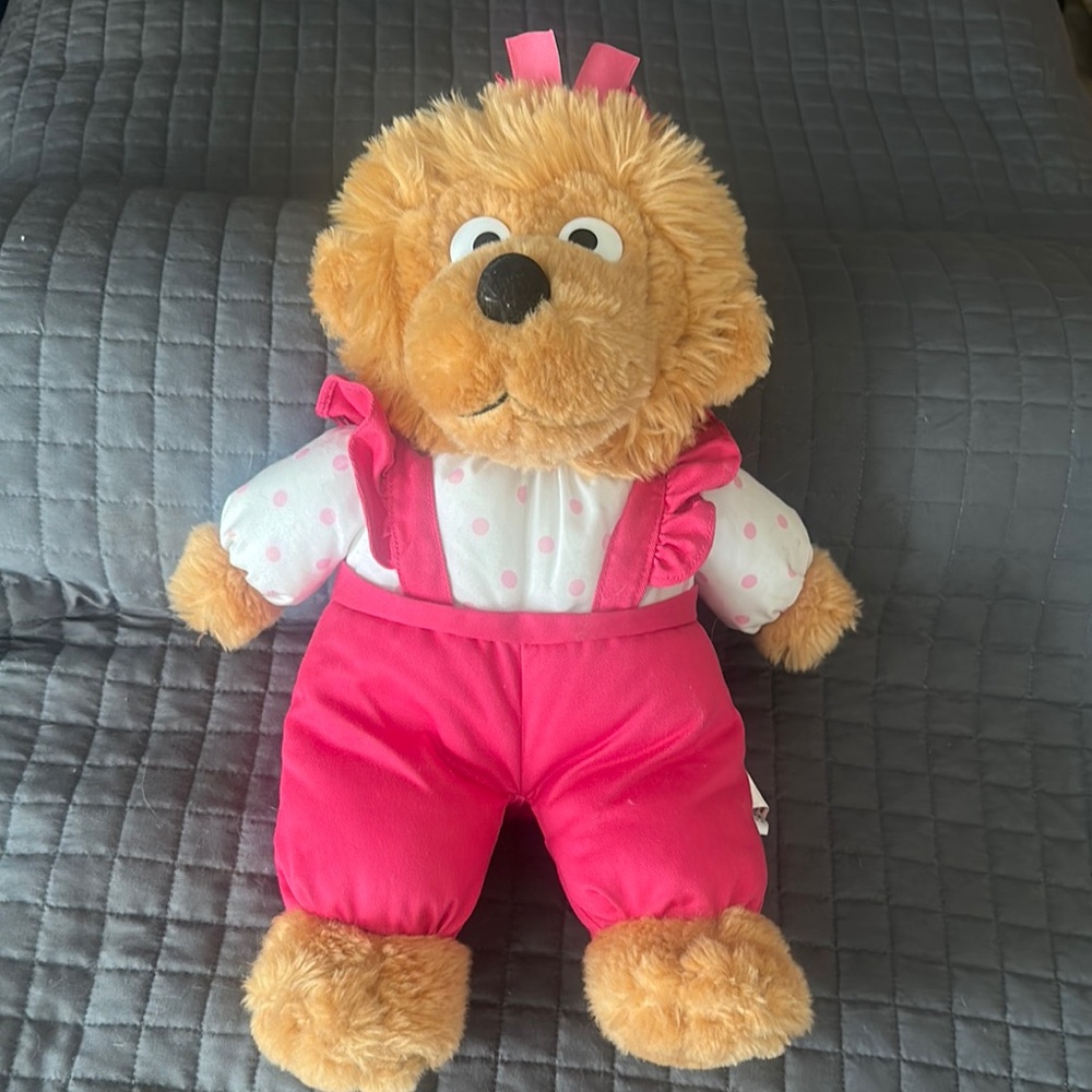 The Berenstain Bears plush Sister Bear with pink bow